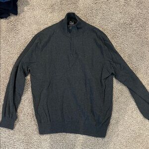 Jos. A. Bank Charcoal Zip-Up Sweater